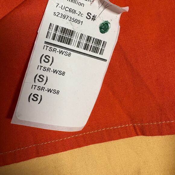 It's Now Cool Vacay Shirt Size‎ S Vermillion Women's INC204 Orange/Yellow - Picture 13 of 14